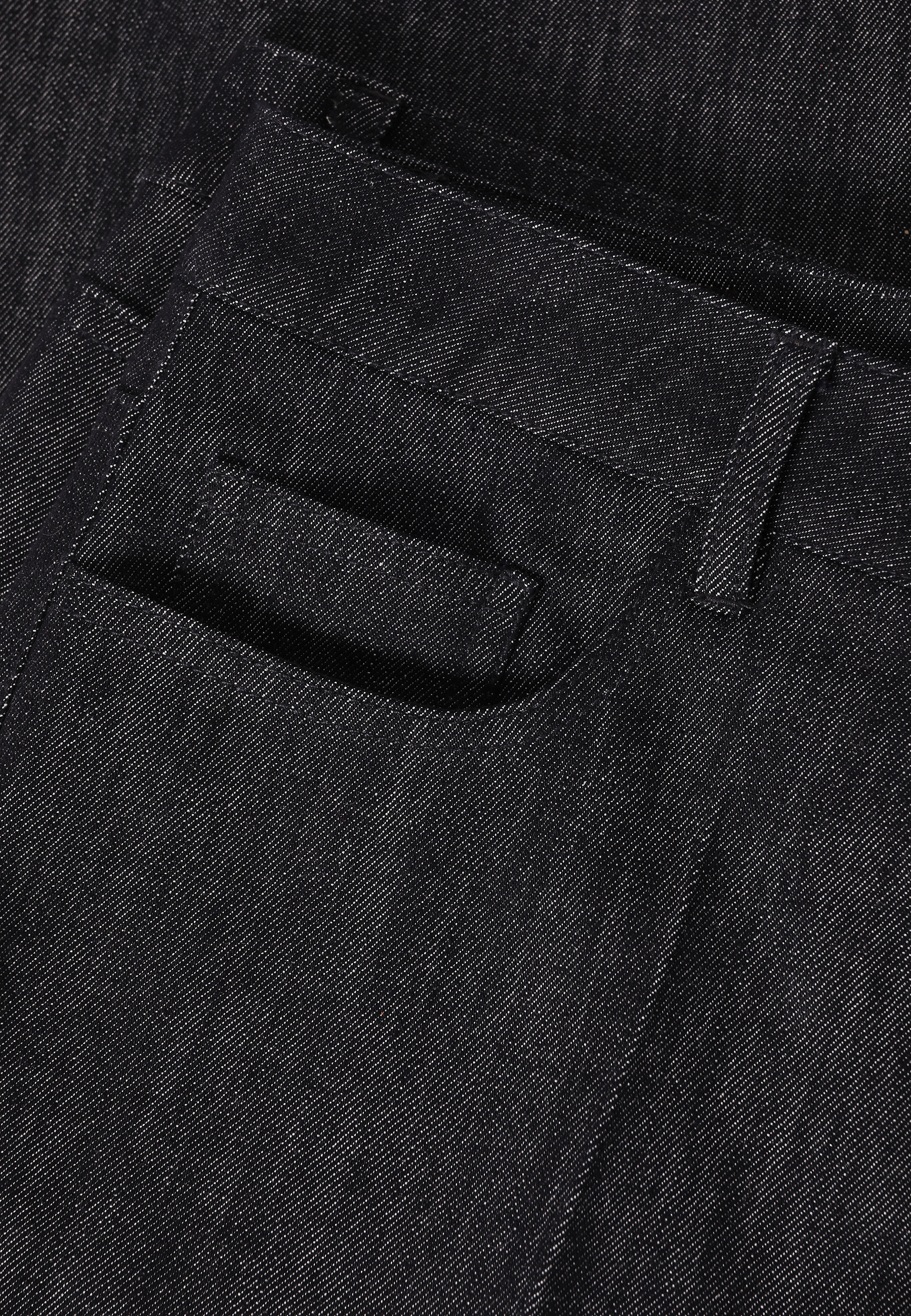 DENIMOWE SPODNIE Z WYDŁUŻONĄ NOGAWKĄ - MOSS GRANATOWY 2