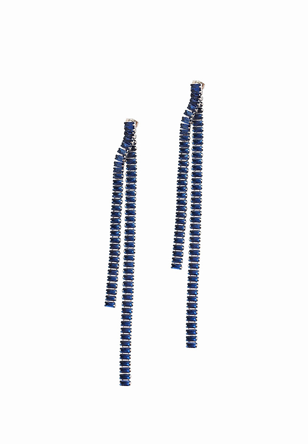 CERCEI ELEGANȚI SUSPENDAȚI CU STICLĂ DECORATIVĂ - MONI CERCEI ELEGANȚI SUSPENDAȚI CU STICLĂ DECORATIVĂ - MONI BLEUMARIN 2