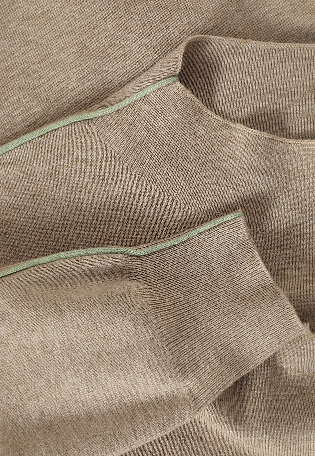 LOOSE-FITTING KNITTED DRESS WITH BOAT NECKLINE - CORA LOOSE-FITTING KNITTED DRESS WITH BOAT NECKLINE - CORA BEŻOWY 8