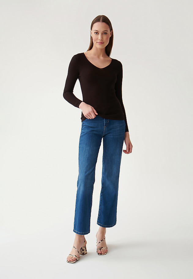 LADIES' CLASSIC SWEATER TESSO LADIES' CLASSIC SWEATER TESSO BROWN 2