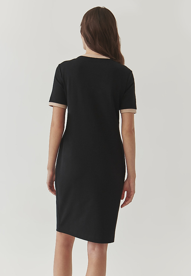 LADIES’ KNIT DRESS WITH SHORT SLEEVES - ELNA LADIES’ KNIT DRESS WITH SHORT SLEEVES - ELNA BLACK 3