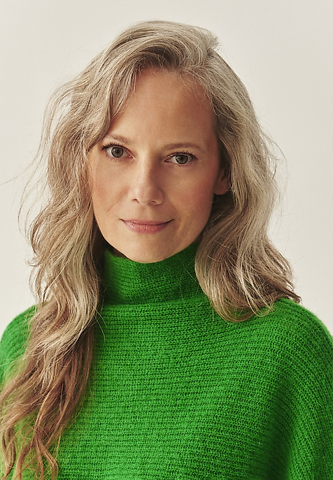 LADIES' TURTLENECK JUMPER WITH WIDE SLEEVES — MAZZY 1 GREEN 2