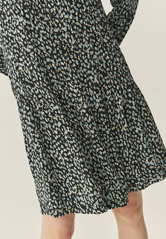 FABRIC SHIRT DRESS WITH STAND-UP COLLAR - LILI FABRIC SHIRT DRESS WITH STAND-UP COLLAR - LILI MULTICOLOR 5