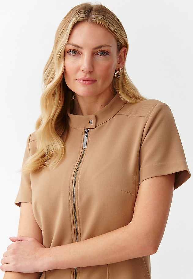 LADIES’ DRESS WITH METAL ZIPPER - MANTOKI LADIES’ DRESS WITH METAL ZIPPER - MANTOKI BEIGE 4