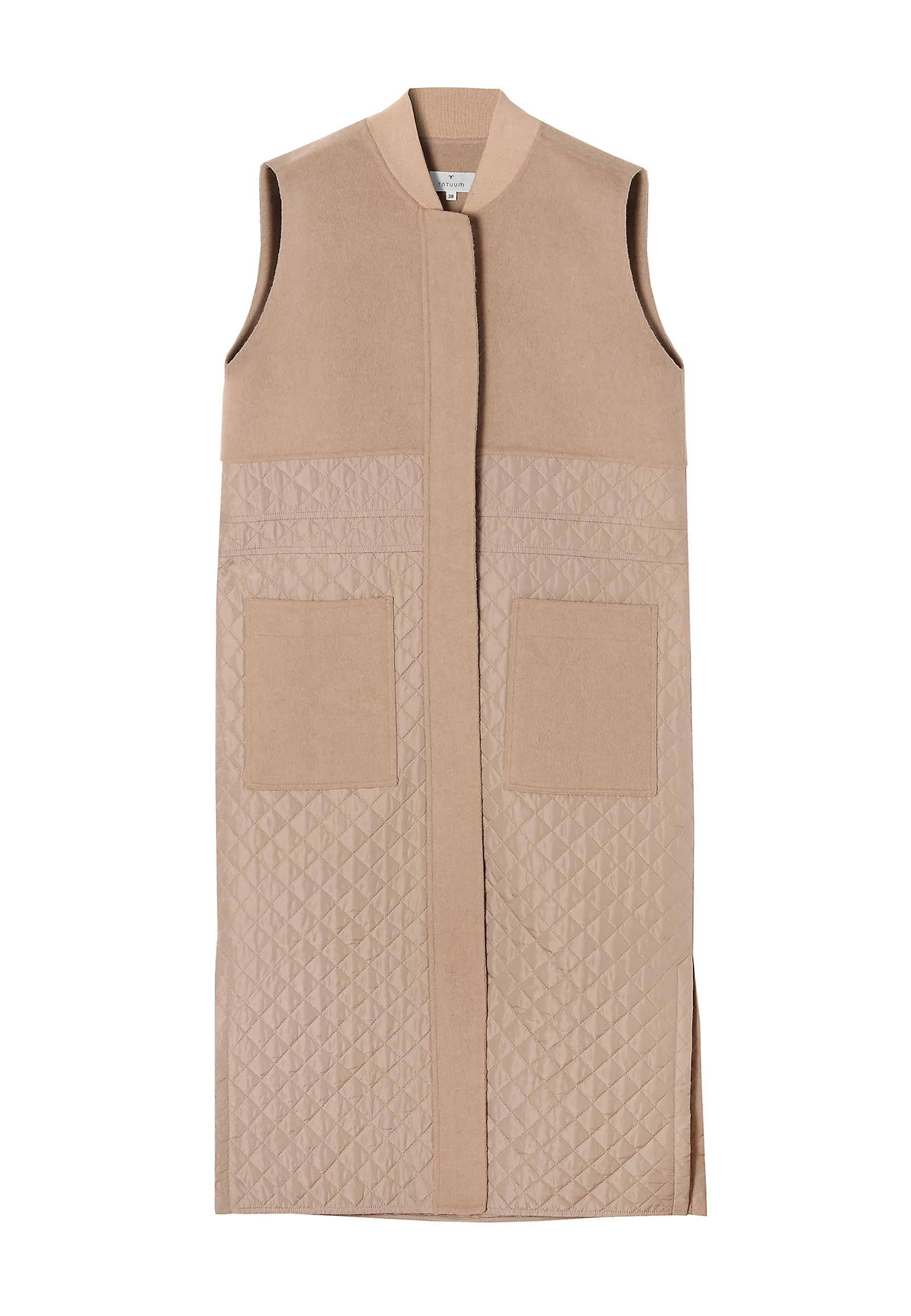 DŁUGA PIKOWANA KAMIZELKA DAMSKA ARA DŁUGA PIKOWANA KAMIZELKA DAMSKA ARA BEŻOWY 84664