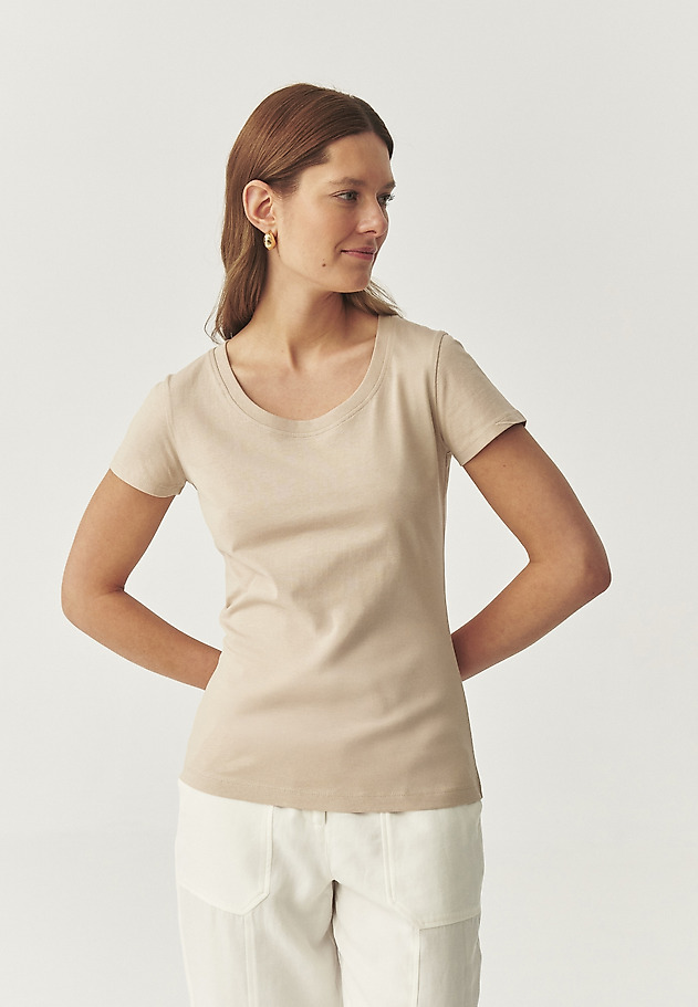 COTTON T-SHIRT - ANTONIA COTTON T-SHIRT - ANTONIA BEŻOWY 2