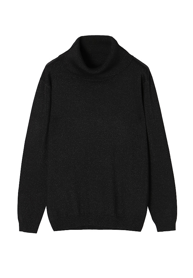 LADIES' TURTLENECK BLOUSE WITH LUREX SARNA LADIES' TURTLENECK BLOUSE WITH LUREX SARNA BLACK 4