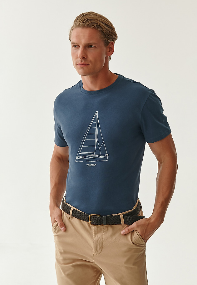 MEN'S COTTON T-SHIRT MIKIN 8 MEN'S COTTON T-SHIRT MIKIN 8 NAVY BLUE 3
