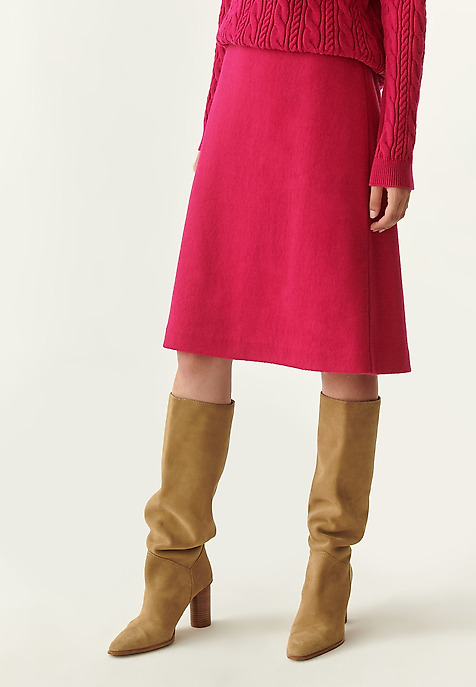 FLARED SKIRT WITH WOOL BONI PINK 2