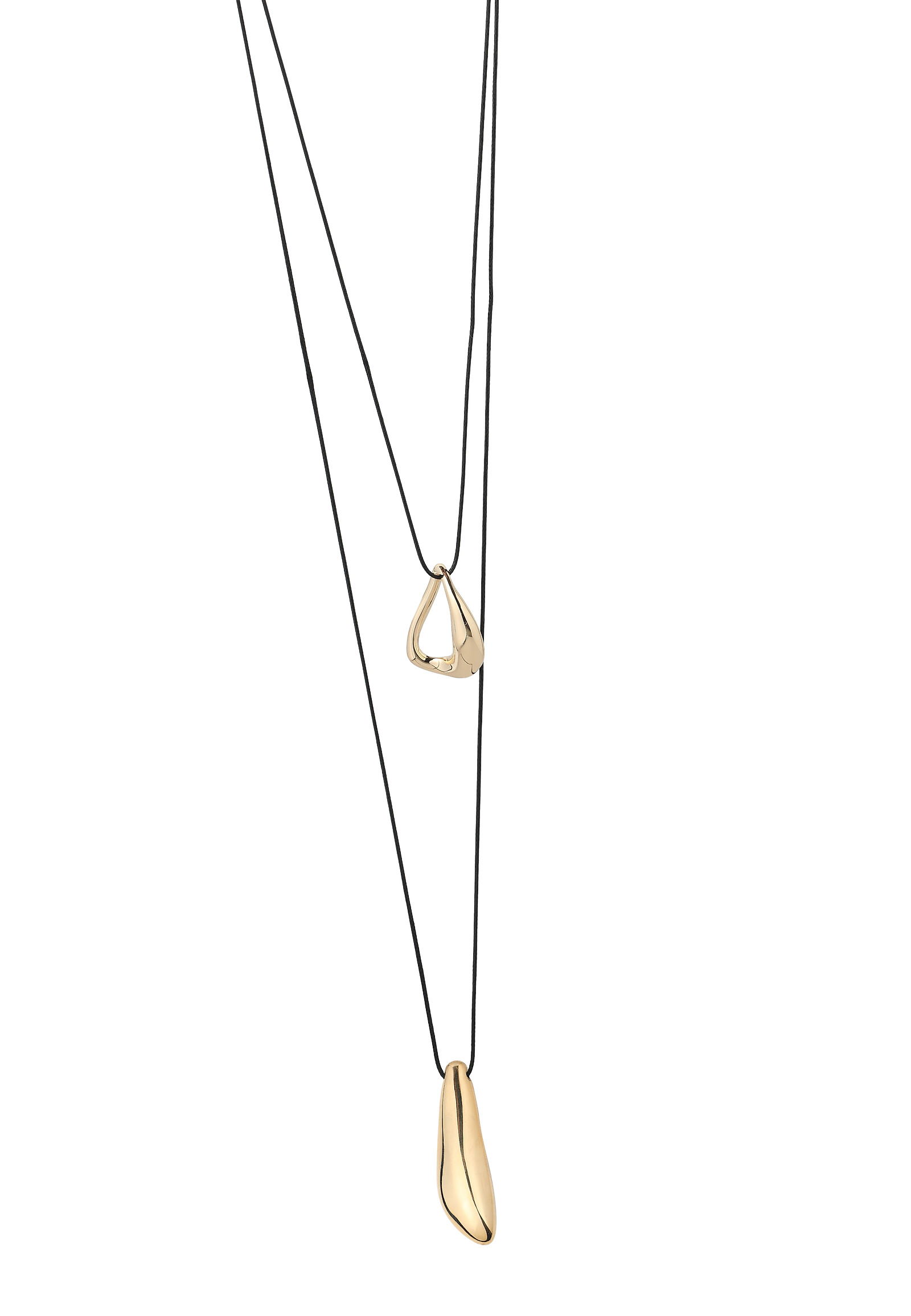 LONG NECKLACE WITH DOUBLE PENDANT - JONES LONG NECKLACE WITH DOUBLE PENDANT - JONES GOLD 114871