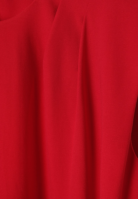 RED DRESS WITH A LOOSE FIT — ZIMONA RED 2