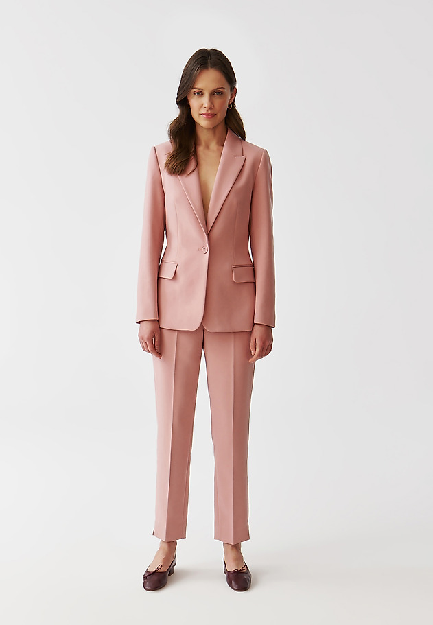 ELEGANT LADIES’ CUFFED TROUSERS - RIMINI 1 ELEGANT LADIES’ CUFFED TROUSERS - RIMINI 1 PINK 1