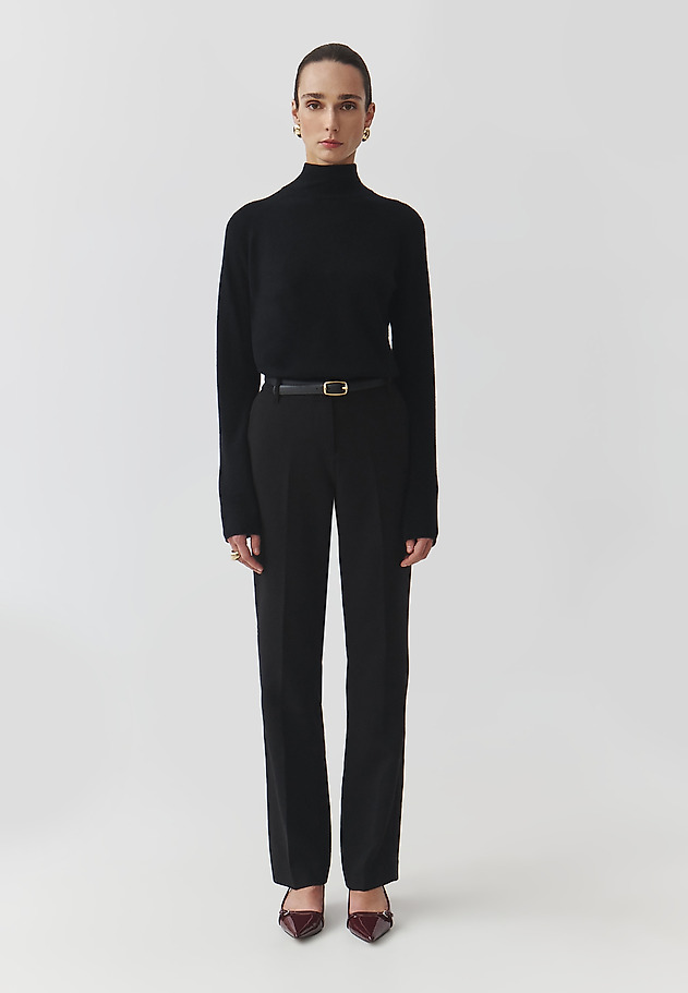 LADIES' WOVEN TROUSERS WITH STRAIGHT LEG — LARI LADIES' WOVEN TROUSERS WITH STRAIGHT LEG — LARI CZARNY 1