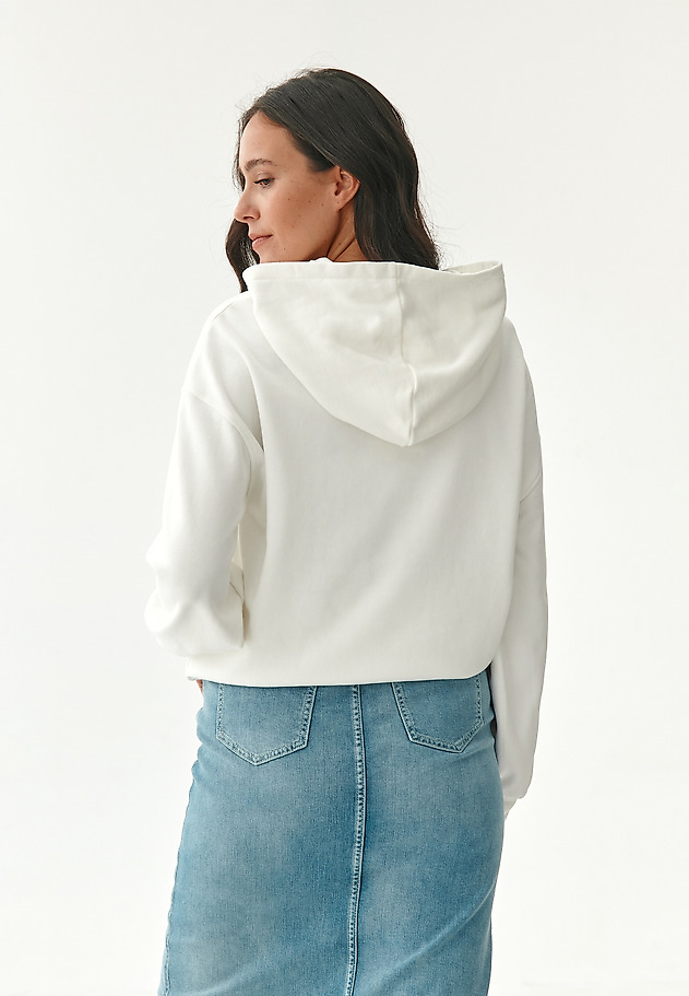 BLUZA DAMSKA Z KAPTUREM PONA BLUZA DAMSKA Z KAPTUREM PONA ECRU 2