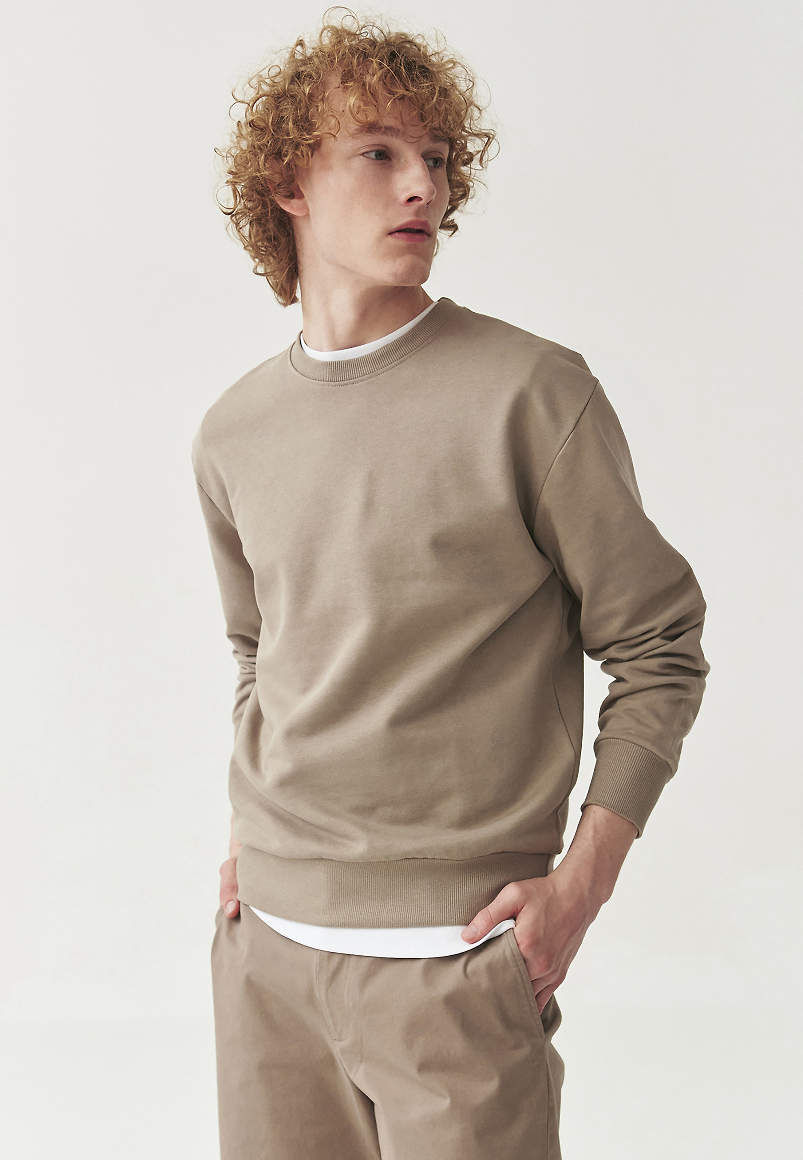 MEN'S COTTON SWEATSHIRT - INIGO MEN'S COTTON SWEATSHIRT - INIGO BEIGE 110218