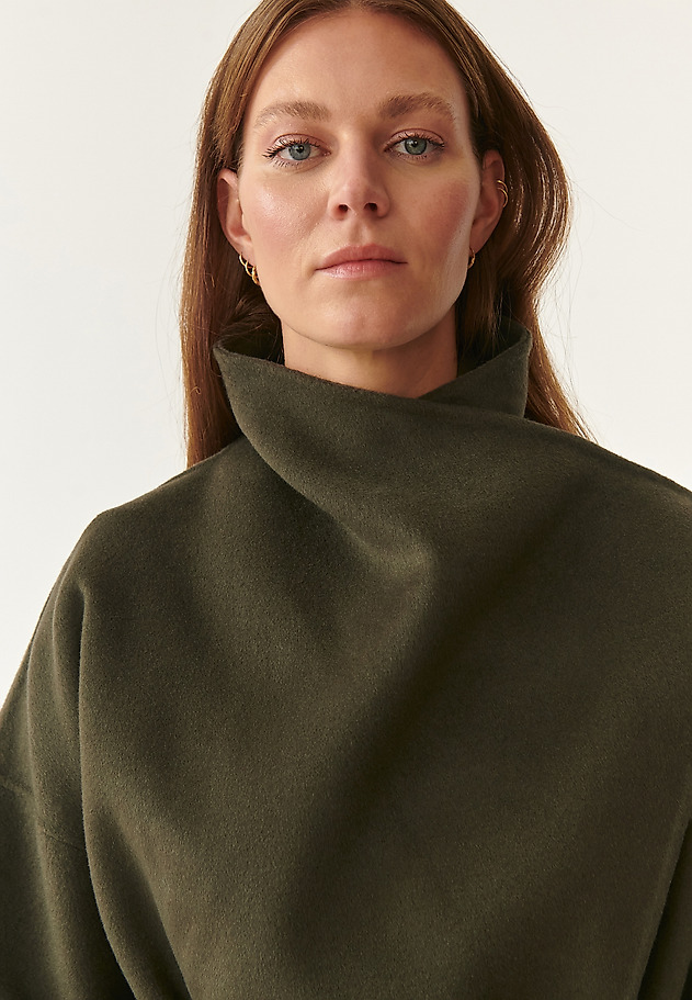 ASYMMETRIC LADIES' COAT BORDO 1 ASYMMETRIC LADIES' COAT BORDO 1 KHAKI 1