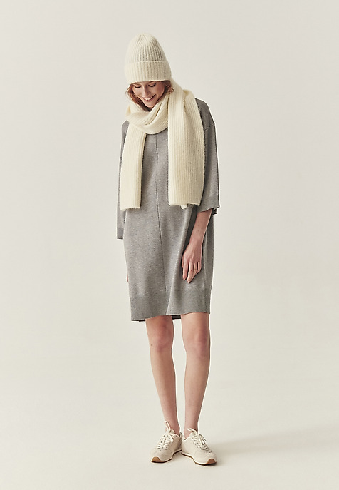 LOOSE-FIT DRESS WITH VISCOSE - IBA GREY 2