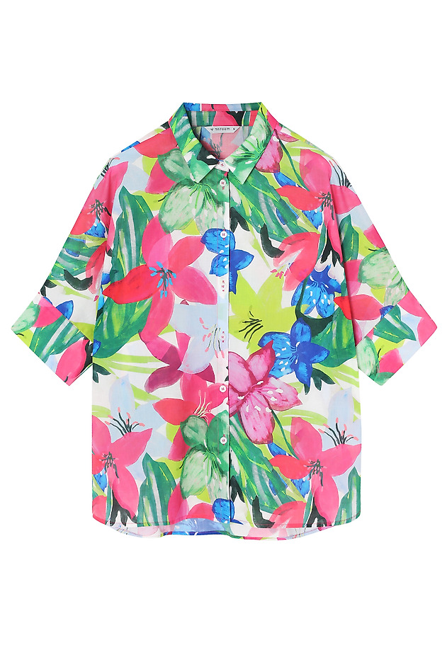 COTTON SHIRT WITH ORIGINAL PATTERN - MARA COTTON SHIRT WITH ORIGINAL PATTERN - MARA MULTIKOLOR 7