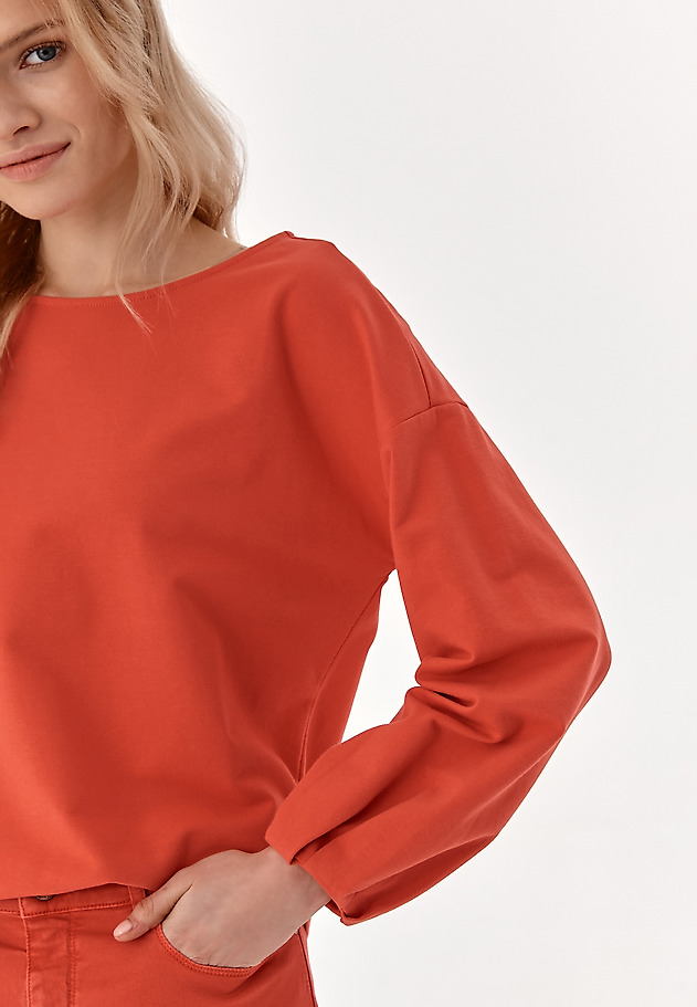LADIES' PUFFED SLEEVE SWEATSHIRT SUBMISA LADIES' PUFFED SLEEVE SWEATSHIRT SUBMISA RED 1