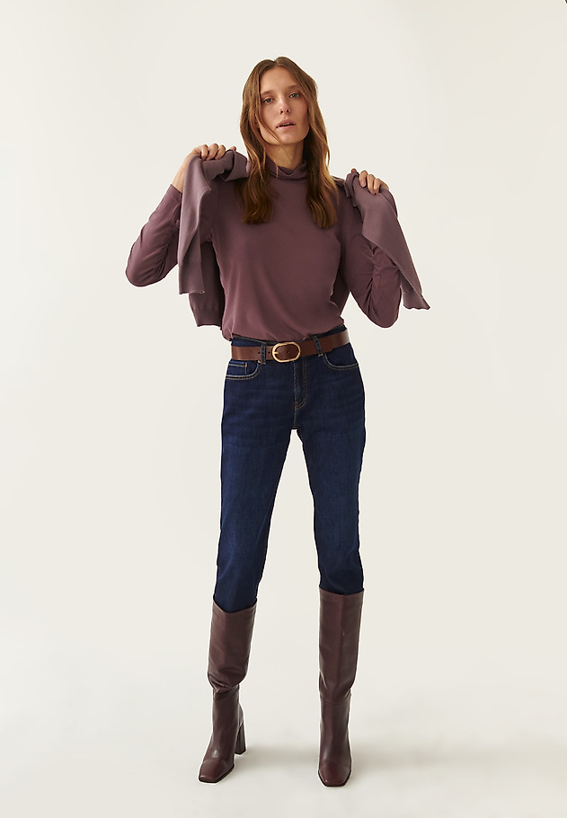 LADIES' BLOUSE WITH A TURTLENECK GOLTIKA LADIES' BLOUSE WITH A TURTLENECK GOLTIKA PURPLE 1