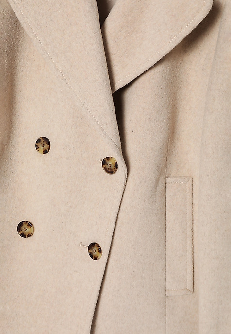 LADIES’ DOUBLE-BREASTED JACKET - MELFA ECRU 2