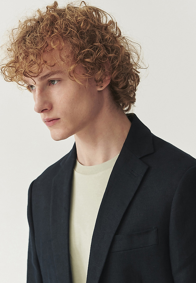 PÁNSKY ĽANOVÝ BLAZER - MATEO PÁNSKY ĽANOVÝ BLAZER - MATEO NÁMORNÍCKA MODRÁ 7