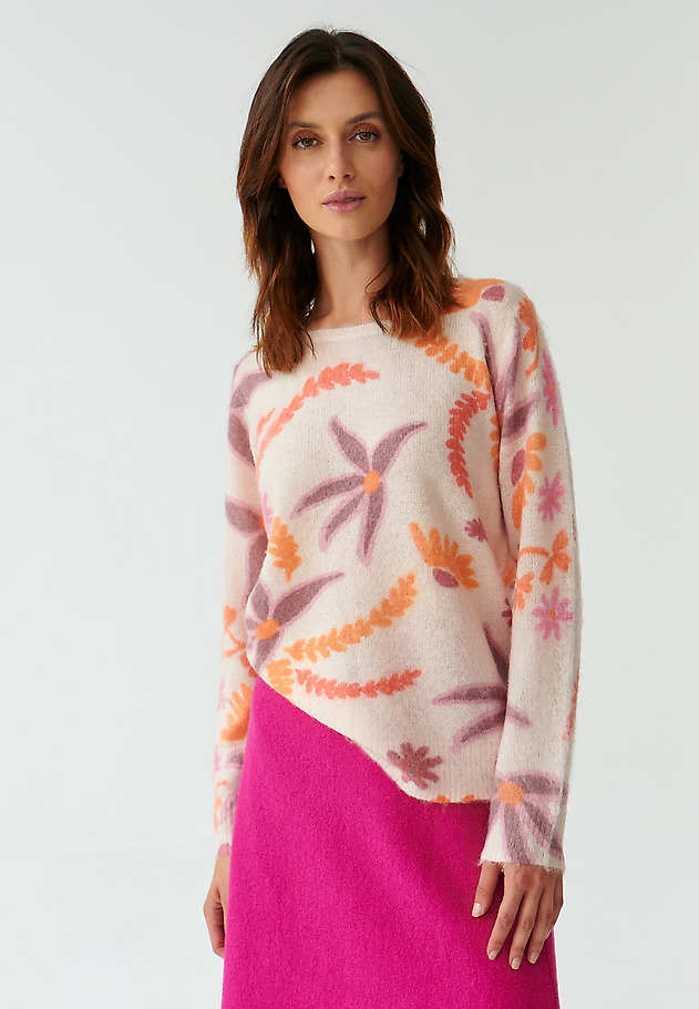 SWETER DAMSKI W KWIATY PAPI SWETER DAMSKI W KWIATY PAPI MULTIKOLOR 3