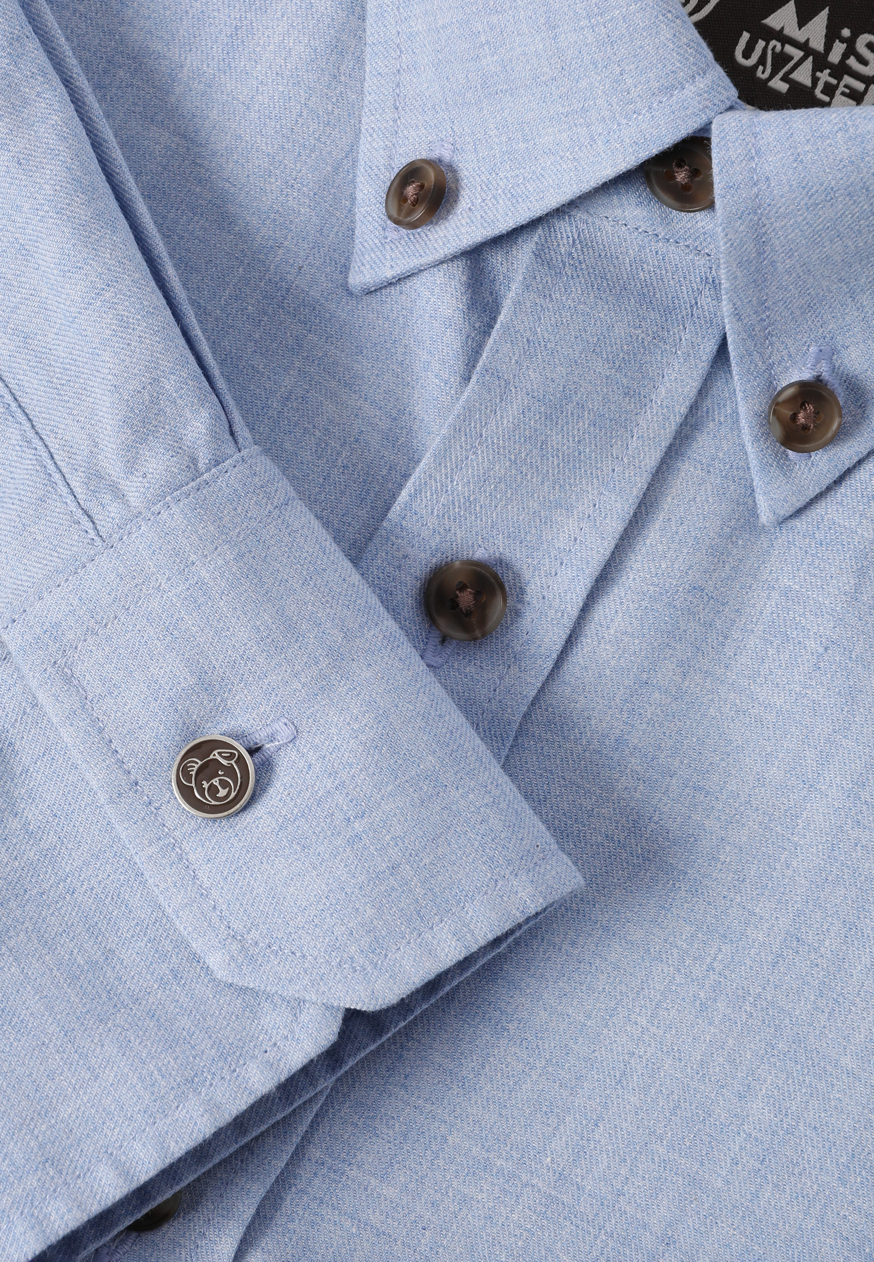 BAWEŁNIANA KOSZULA MĘSKA - MARCO CLASSIC NIEBIESKI 2