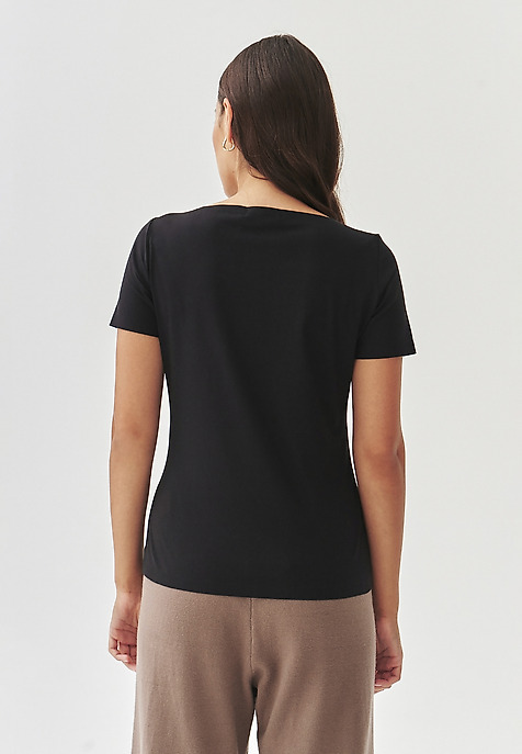 LADIES’ BLOUSE WITH SEAMLESS FINISH - MIKAJA BLACK 2