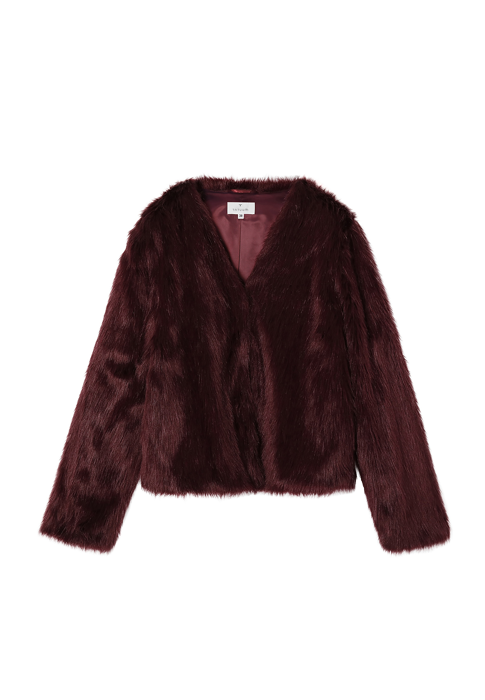 LADIES' FAUX FUR JACKET FURLI LADIES' FAUX FUR JACKET FURLI RED 82998
