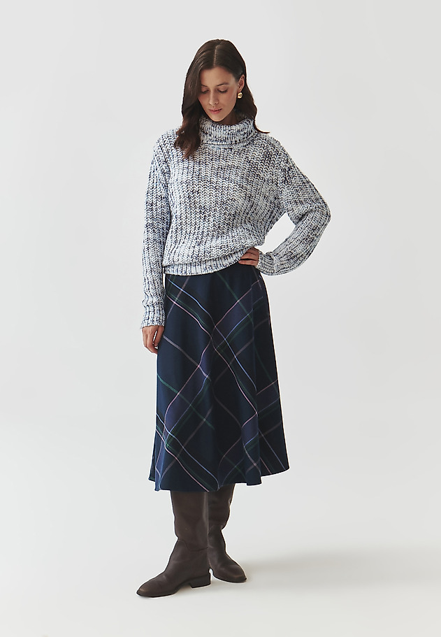 LADIES' TURTLENECK JUMPER WITH MELANGE PATTERN — SPINOLO LADIES' TURTLENECK JUMPER WITH MELANGE PATTERN — SPINOLO MULTIKOLOR 2