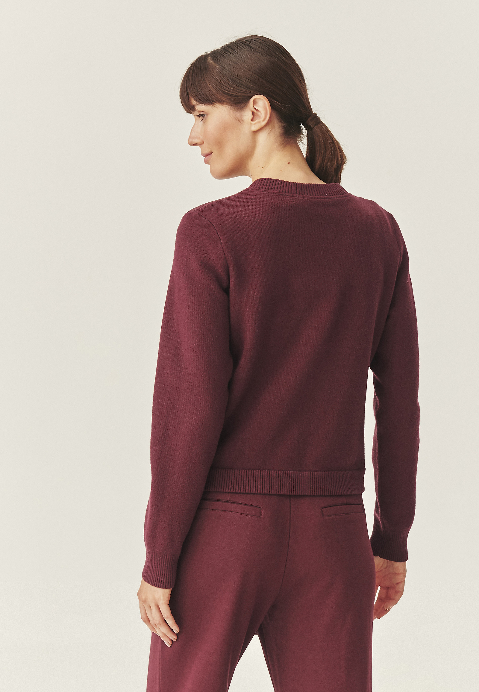PUFFED BOMBER STIL CROCHET CARDIGAN - CADO PUFFED BOMBER STIL CROCHET CARDIGAN - CADO RDEČA 116265
