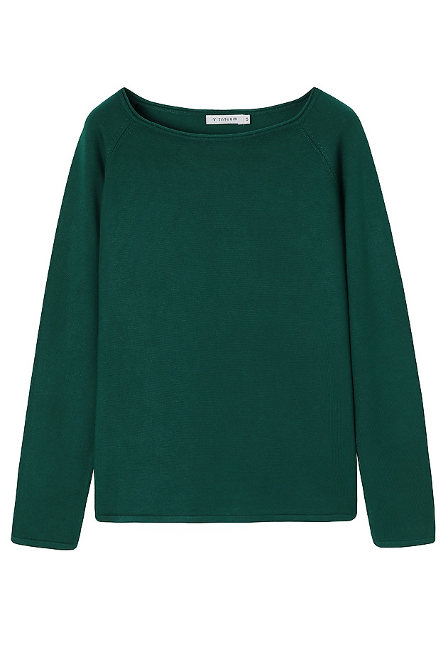 CLASSIC PULLOVER WITH A BOAT NECKLINE - BROOKE CLASSIC PULLOVER WITH A BOAT NECKLINE - BROOKE GREEN 5