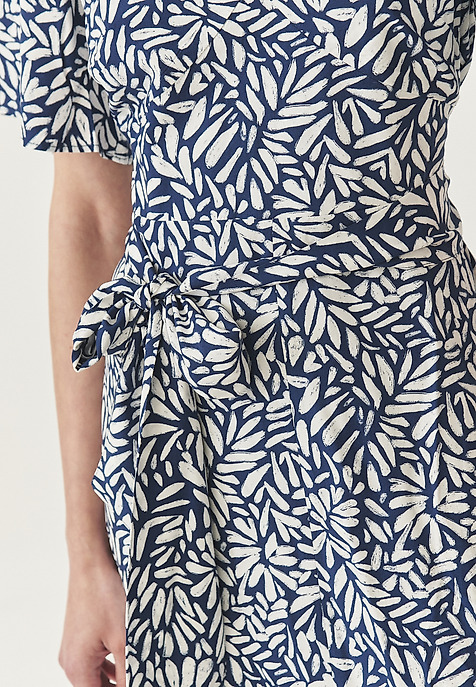 LADIES' DRESS IN LENZING™ ECOVERO™ VISCOSE - MATSE CZ BLUE 2