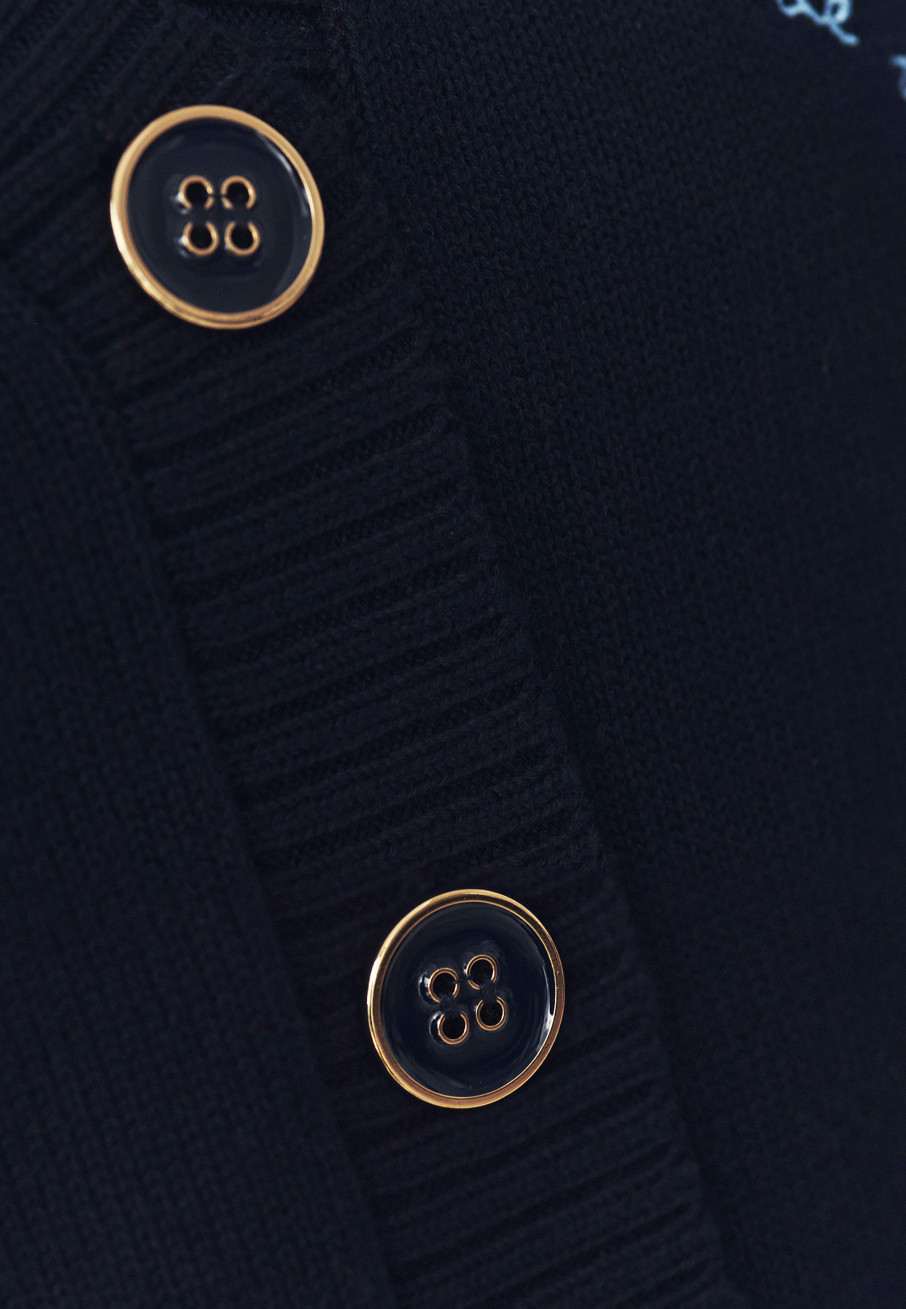 HAFTOWANY KARDIGAN Z BAWEŁNY - TEDA GRANATOWY 2