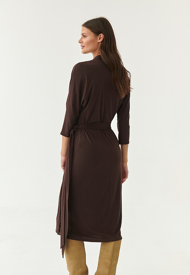 LADIES' WRAP DRESS MIROKO LADIES' WRAP DRESS MIROKO BROWN 2