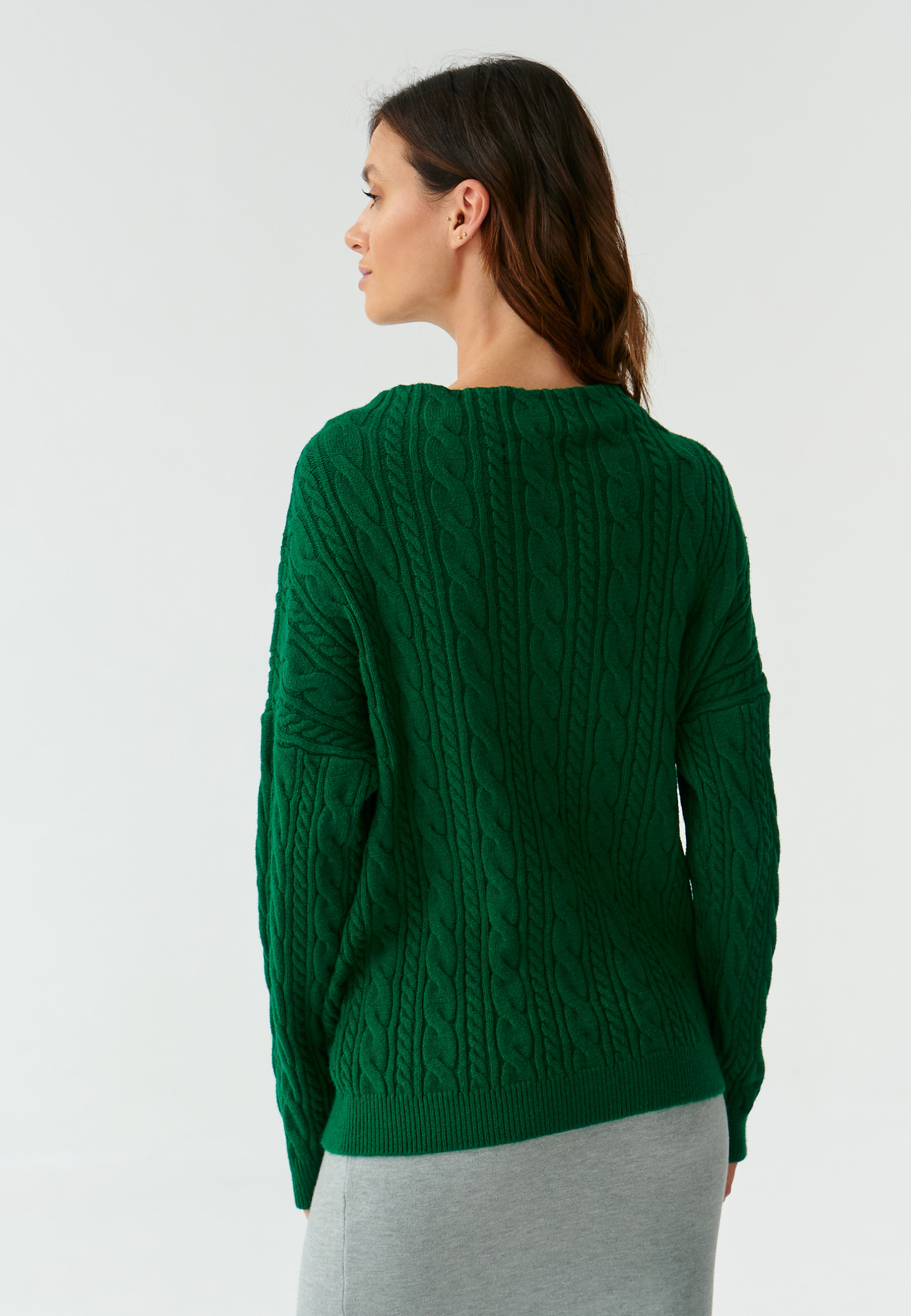 SWETER DAMSKI O WARKOCZOWYM SPLOCIE WENWENA