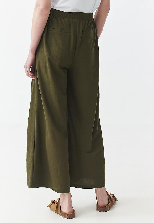 KNITTED TROUSERS WITH TIE - ZAMI KNITTED TROUSERS WITH TIE - ZAMI KHAKI 3