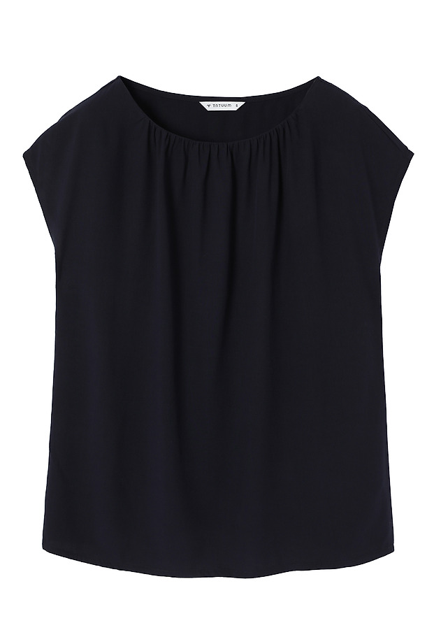 SVILENA BLUZA Z GUBAMI - AURELIA SVILENA BLUZA Z GUBAMI - AURELIA TEMNO MODRA 5