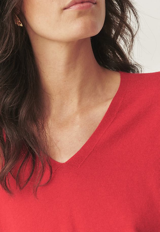 FITTED COTTON JUMPER - VICA FITTED COTTON JUMPER - VICA RED 5