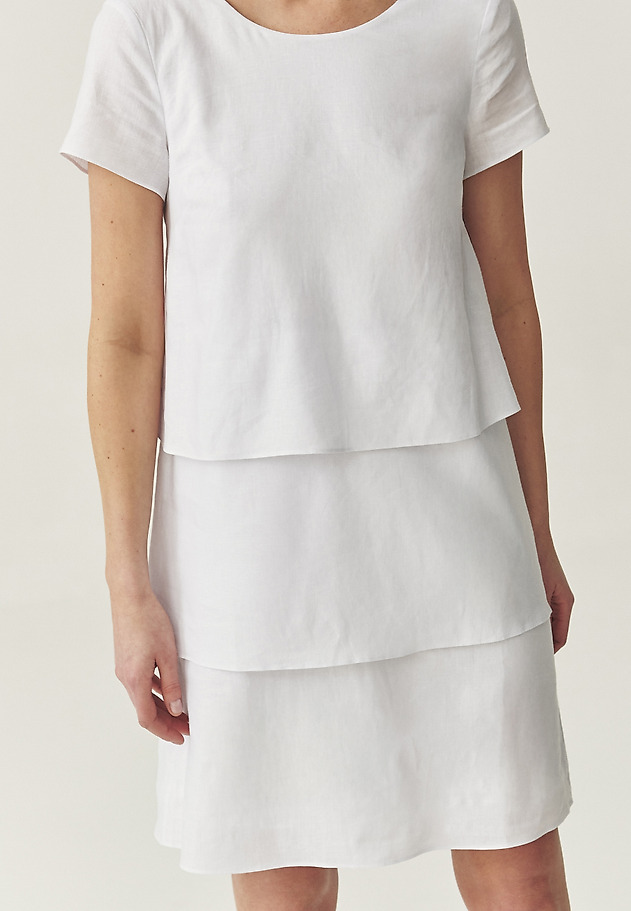 AIRY DRESS WITH LINEN - PAMI AIRY DRESS WITH LINEN - PAMI BIAŁY 4