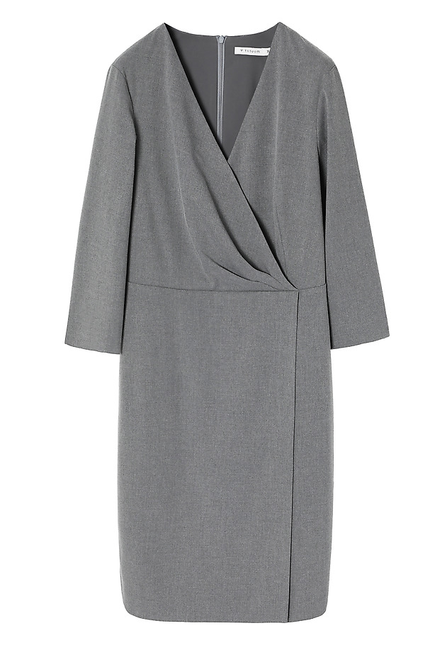 FABRIC PENCIL CUT LADIES DRESS - BOTA FABRIC PENCIL CUT LADIES DRESS - BOTA SZARY 6