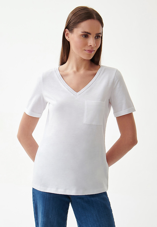 LADIES' T-SHIRT WITH A POCKET MIMI LADIES' T-SHIRT WITH A POCKET MIMI WHITE 3