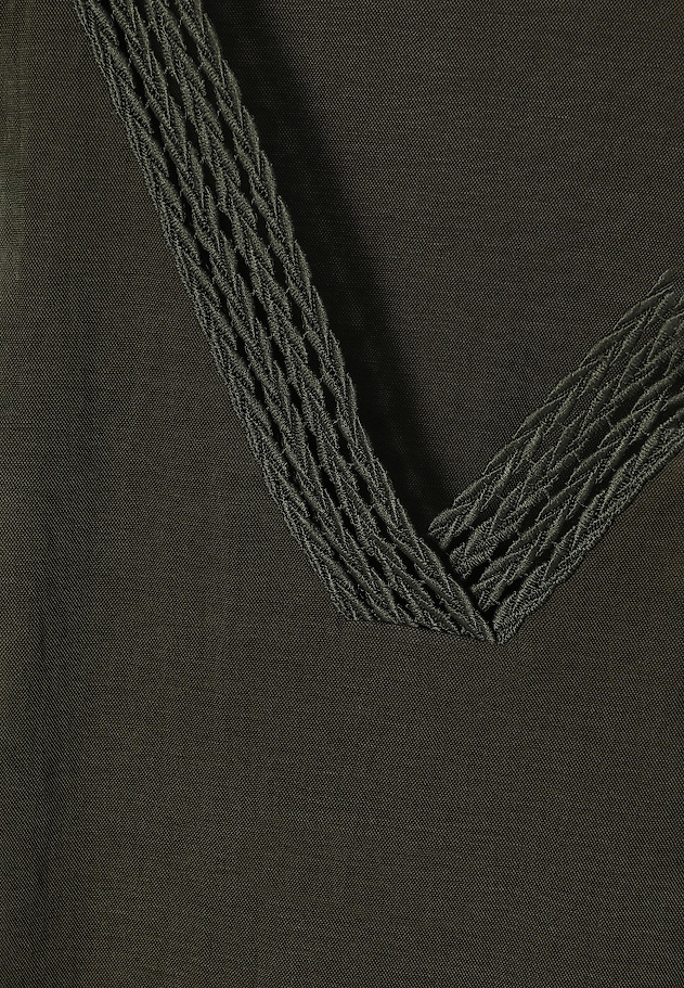 LADIES’ BLOUSE WITH V-SHAPED NECKLINE - KALSA LADIES’ BLOUSE WITH V-SHAPED NECKLINE - KALSA KHAKI 6