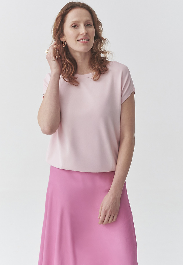 OVERSIZED BLOUSE IN VISCOSE YARN - DOLBY OVERSIZED BLOUSE IN VISCOSE YARN - DOLBY PINK 3