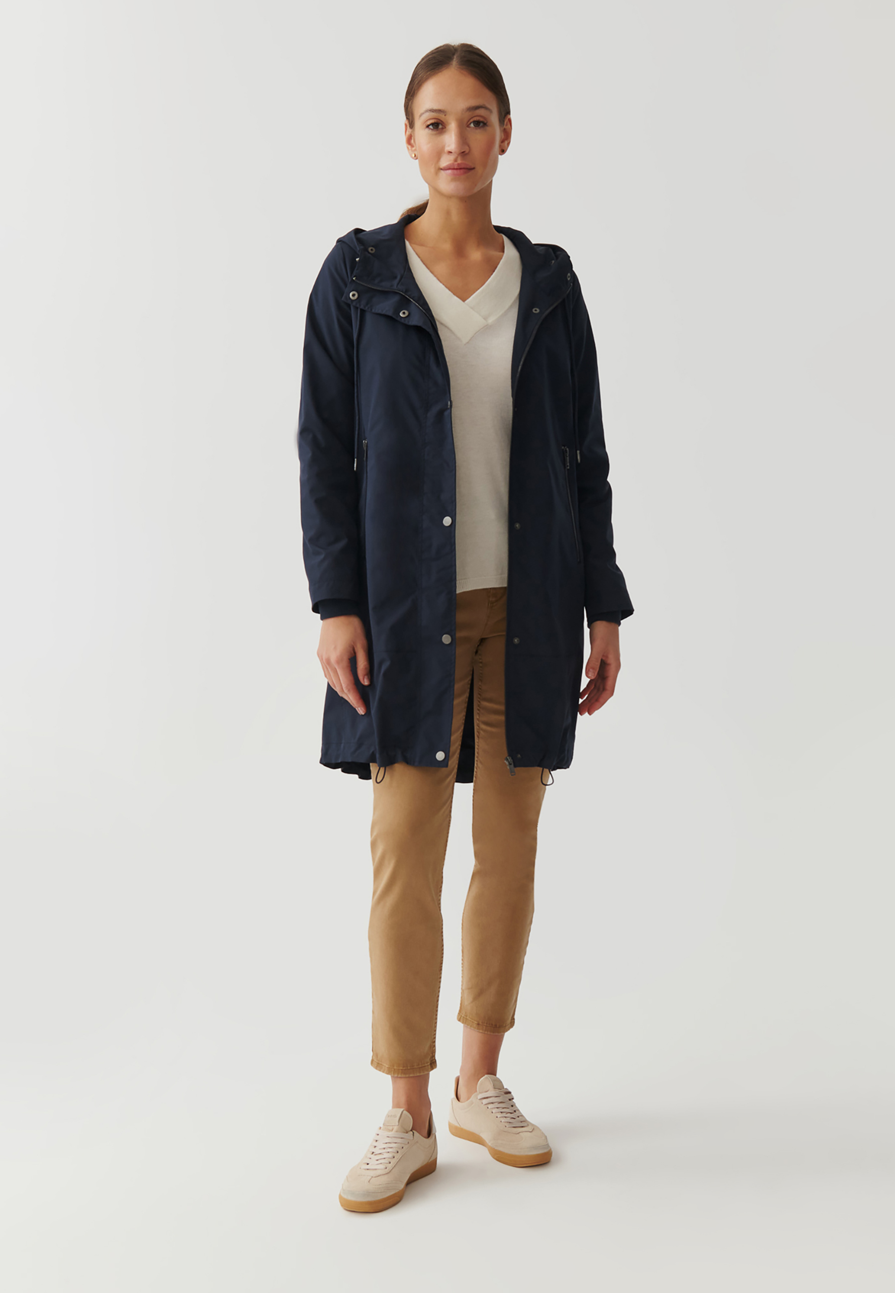 LADIES' JACKET WITH A HOOD KORKIZA color NAVY BLUE