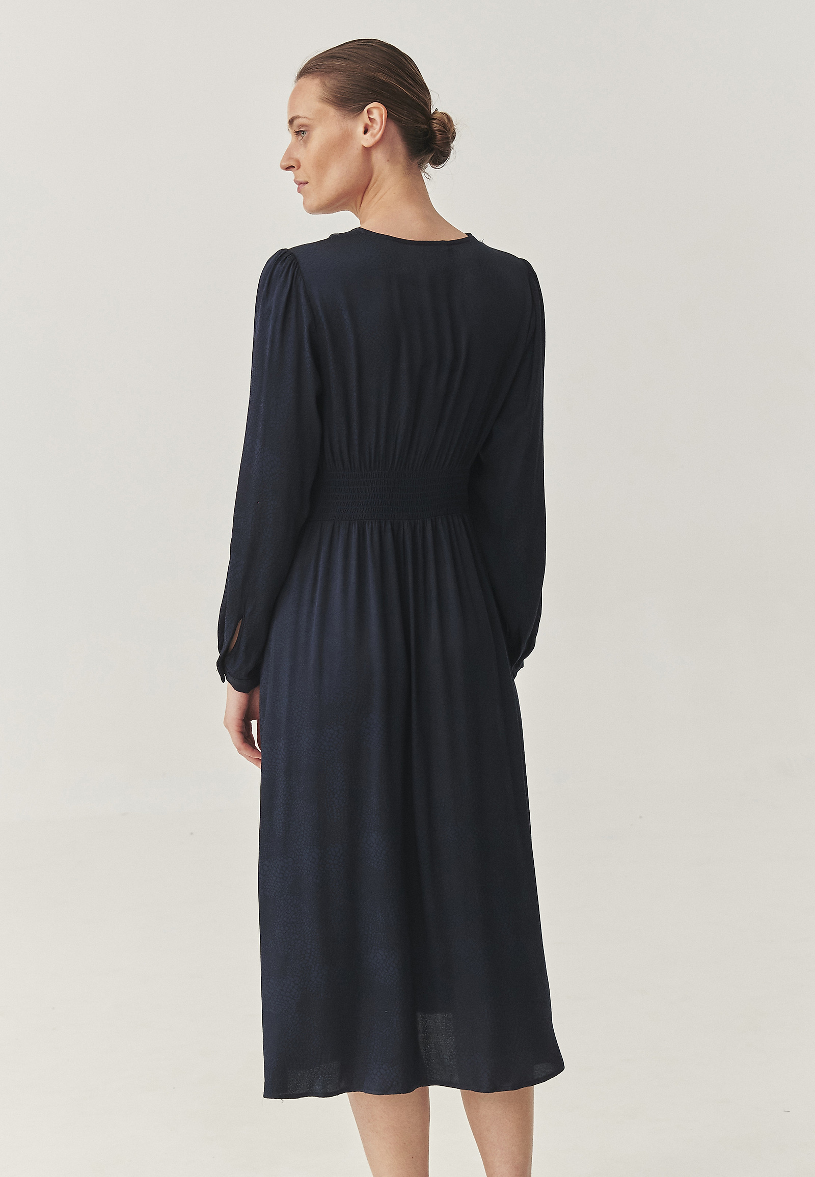 VISCOSE MIDI DRESS - TELIA 1 VISCOSE MIDI DRESS - TELIA 1 NAVY BLUE 114864
