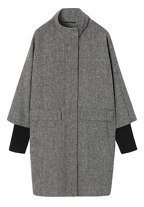 LOOSE WOOL COAT - IWANA GREY 2