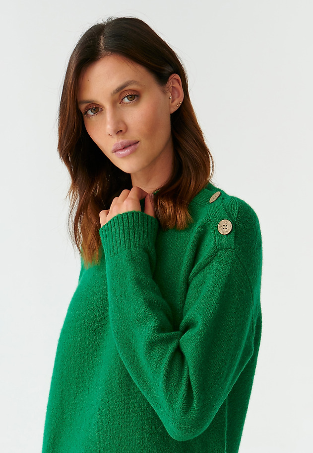 LADIES’ DRESS WITH A HALF TURTLENECK ANICA LADIES’ DRESS WITH A HALF TURTLENECK ANICA GREEN 4