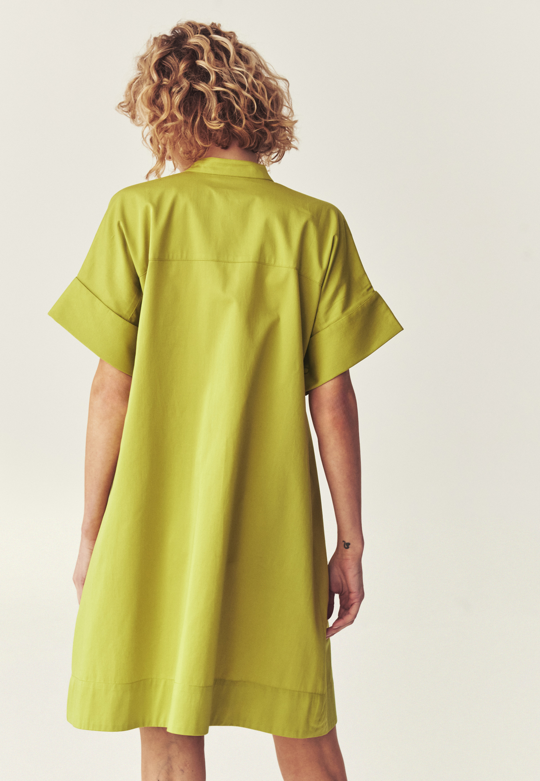 LIMONKOWA SUKIENKA Z BAWEŁNY - ALIATI ZIELONY 2